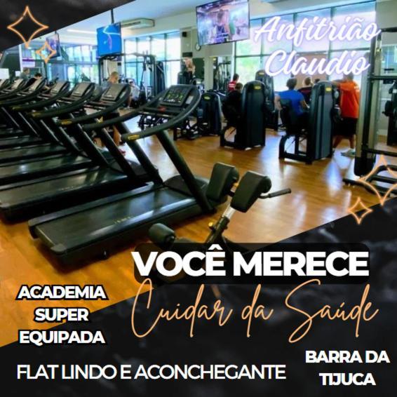 Barra Da Tijuca - 9 - Flat Premium Com Cozinha, Fogao Cooktop, Geladeira Grande, Smart Tv Grande, Lindo E Muitissimo Confortavel, Balsa Para A Praia Gratis E Estacionamento Gratuito Рио-де-Жанейро Экстерьер фото