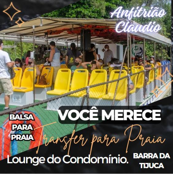 Barra Da Tijuca - 9 - Flat Premium Com Cozinha, Fogao Cooktop, Geladeira Grande, Smart Tv Grande, Lindo E Muitissimo Confortavel, Balsa Para A Praia Gratis E Estacionamento Gratuito Рио-де-Жанейро Экстерьер фото